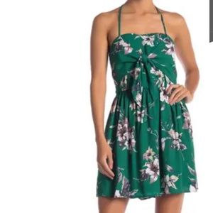 Sugar + Lips Halter Floral Print Dress Size Small